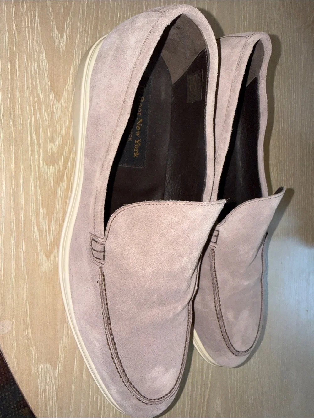 To Boot New York Adam Derrick Men's Suede Loafers in Taupe